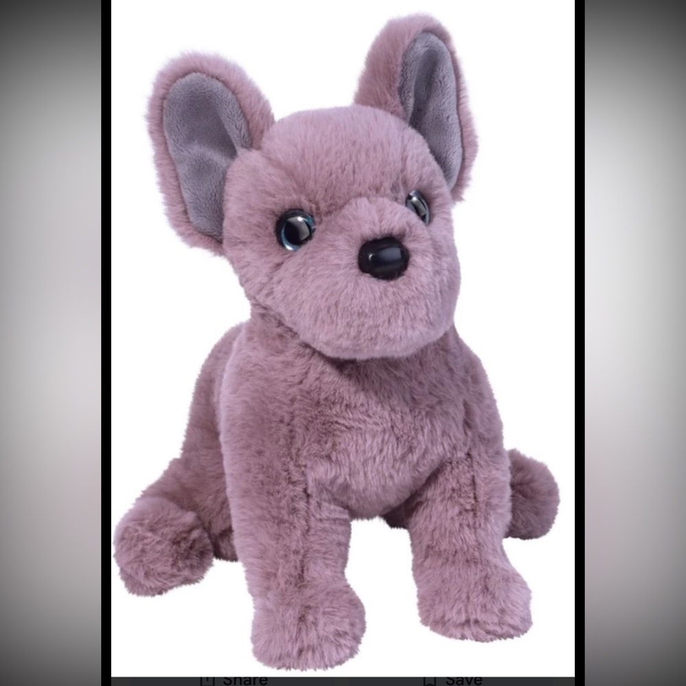 Rare Douglas Lilac French bulldog stuffed Lavender Plush Puppy Toy